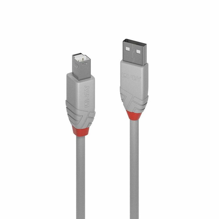 Lindy Cable USB 2.0 Anthra Line Tipo A a Tipo B, 5m, Gris Lindy Cable USB 2.0 Anthra Line Tipo A a Tipo B, 5m, Gris