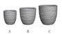 DKD Home Decor Set de 3 Maceteros de Magnesia Gris