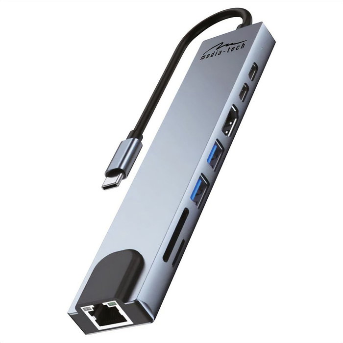 Media-Tech Hub USB-C 8in1 MT5046 Media-Tech Hub USB-C 8in1 MT5046