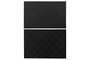 DKD Home Decor Felpudo Terraza Y Jardin Negro Goma Geometrico 40 x 0.3 x 60 cm (2 Unidades)