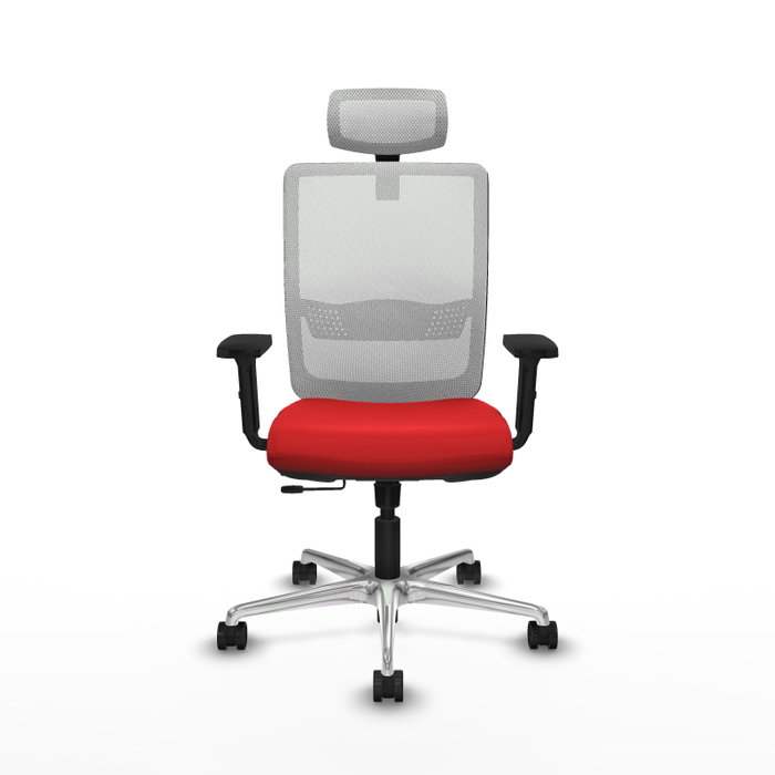 PIQUERAS Y CRESPO Silla de oficina Haches Sincro/Traslack Rojo y Blanco