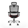 PIQUERAS Y CRESPO Silla de oficina Haches Sincro/Traslack Rojo y Blanco