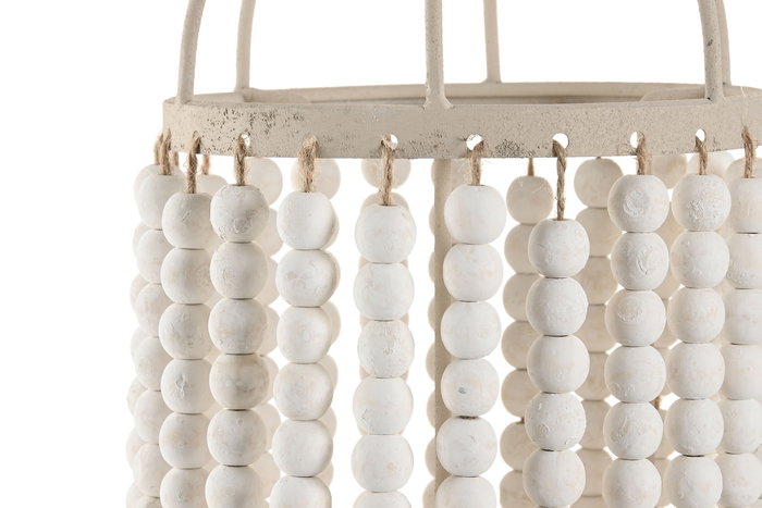 DKD Home Decor Lámpara Sobremesa Blanco Beige 4 Unidades 19 x 61 x 19 cm