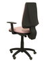 Silla de oficina Elche con mecanismo Contacto permanente básico tapizada con Tela color Rosa pálido. Equipada con Base poliamida negra, Brazos 1D y Ruedas de parqué