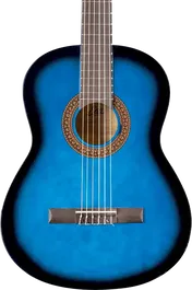 Eko Guitarra Clásica 4/4 CS-10 Studio - Blue Burst - Guitarra de estudio para principiantes y aficionados, cuerpo de tilo y mástil de abedul.