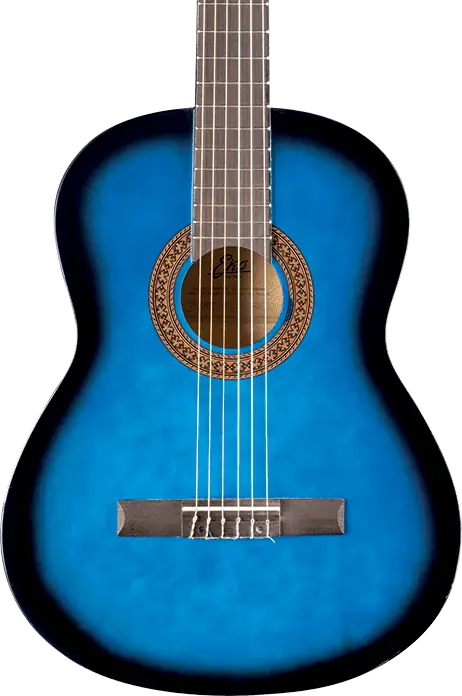 Eko Guitarra Clásica 4/4 CS-10 Studio - Blue Burst - Guitarra de estudio para principiantes y aficionados, cuerpo de tilo y mástil de abedul.