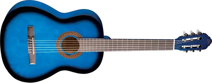 Eko Guitarra Clásica 4/4 CS-10 Studio - Blue Burst - Guitarra de estudio para principiantes y aficionados, cuerpo de tilo y mástil de abedul.