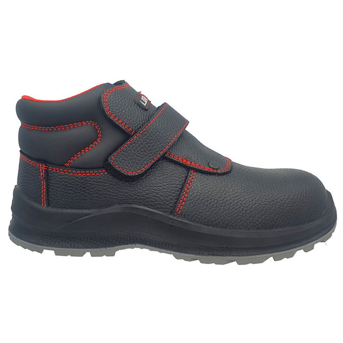 Forli Bota Soldador Velcro Oregon S3 Negro Talla 41 Calzado de Seguridad con Puntera de Acero y Suela Antideslizante