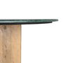 Mesa Comedor Natural-Verde Madera-Mármol 115 X 115 X 76 cm