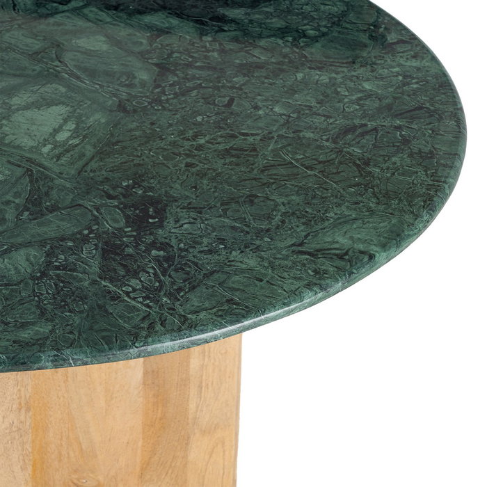 Mesa Comedor Natural-Verde Madera-Mármol 115 X 115 X 76 cm