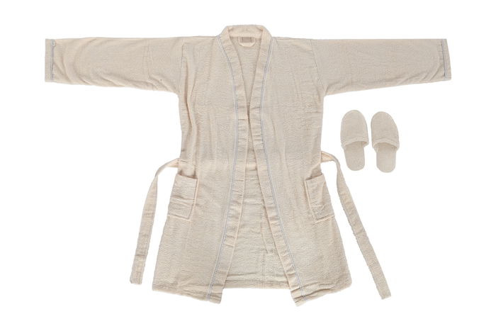 DKD Home Decor Albornoz Crema 1 x 120 x 63 cm Set de 2 Algodón/Poliéster Hombre