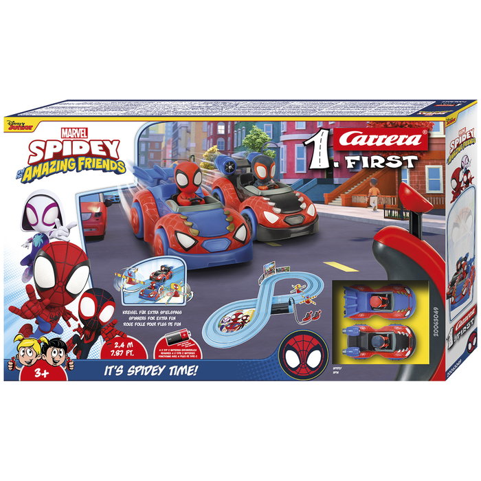 Carrera First Pista de Carreras Spidey It's Spidey Time! con 2 Coches