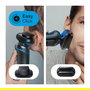 Braun Series 5 51-B1820s - Máquina de afeitar de láminas recargable, 3 cabezas, uso en seco y mojado, negro y azul
