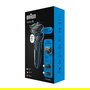 Braun Series 5 51-B1820s - Máquina de afeitar de láminas recargable, 3 cabezas, uso en seco y mojado, negro y azul