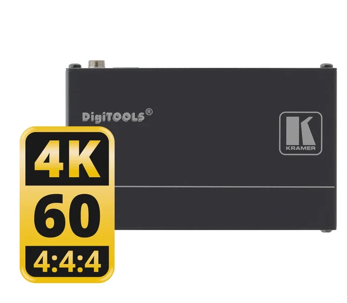 Kramer VS-211H2 Interruptor de Vídeo HDMI, Negro, HDMI 2.0, 17.82 Gbit/s, 3D, HDCP, Montaje en Rack, Ancho de Banda 17,82 Gbit/s