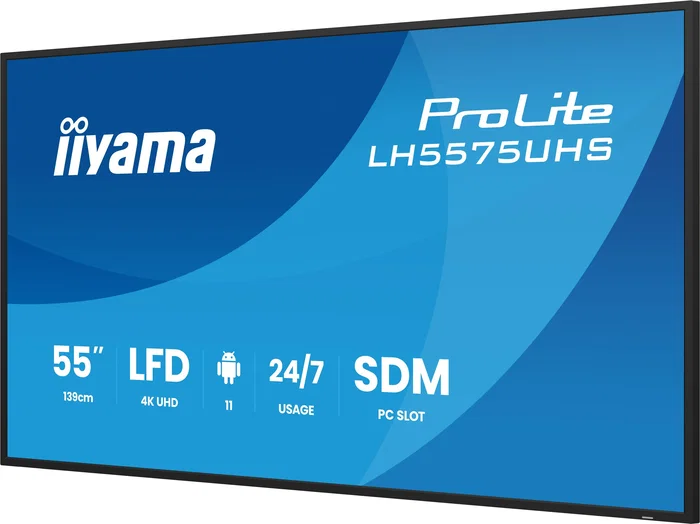 Iiyama LH5575UHS-B2AG 55 pulg. 4K UHD Pantalla de Señalización Digital IPS