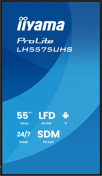 Iiyama LH5575UHS-B2AG 55 pulg. 4K UHD Pantalla de Señalización Digital IPS