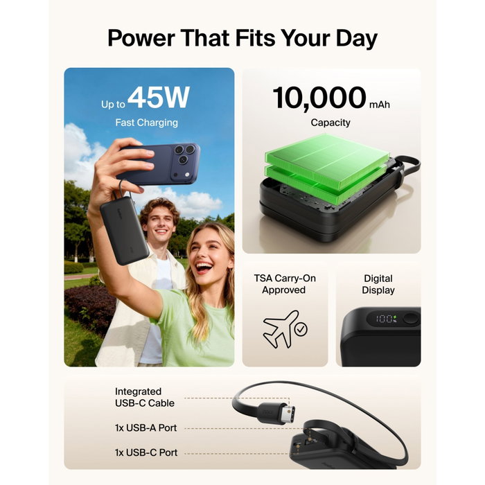 Belkin BoostCharge Power Bank PD45 10,000mAh Negro Belkin BoostCharge Power Bank PD45 10,000mAh Negro