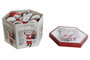 DKD Home Decor Bola Decoración Navidad Tradicional Rojo Blanco PVC Papa Noel Set de 14 Piezas 25 x 16 x 25 cm