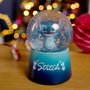 WIDDOP & CO Bola Nieve Stitch Disney, Soportes Resina Azul, Purpurina, Decoración