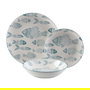 Versa Vajilla 18 Piezas Peces Azul Porcelana 6 Platos Llanos 26.5cm 6 Platos Hondos 20cm 6 Platos Postre 19cm (2 Unidades)