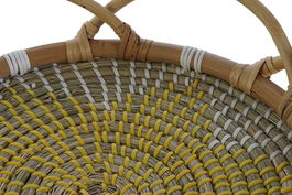 DKD Home Decor Bandeja Decorativa Ratan y Seagrass Natural Beige 45 x 45 x 10 cm