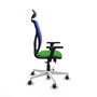 PIQUERAS Y CRESPO Silla de oficina Motilla con mecanismo Sincro/Traslack, Verde y Azul