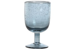 DKD Home Decor Set de 6 Copas de Cristal Burbujas Azul 300ml