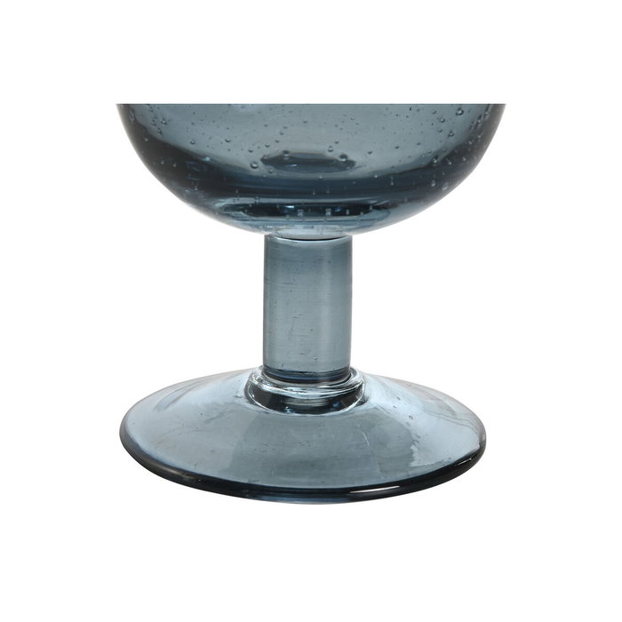 DKD Home Decor Set de 6 Copas de Cristal Burbujas Azul 300ml DKD Home Decor Set de 6 Copas de Cristal Burbujas Azul 300ml