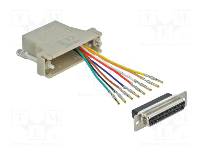 DeLOCK Adaptador D-Sub 25 pines hembra a RJ45 hembra con kit de montaje gris DeLOCK Adaptador D-Sub 25 pines hembra a RJ45 hembra con kit de montaje gris