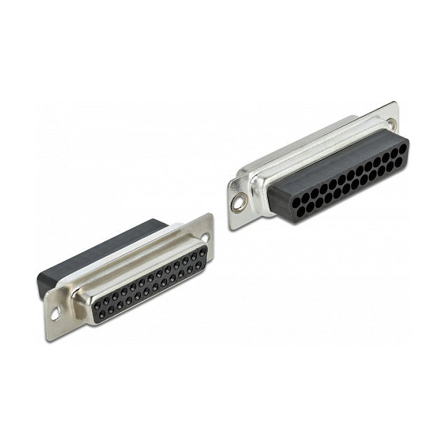 DeLOCK Adaptador D-Sub 25 pines hembra a RJ45 hembra con kit de montaje, Gris
