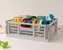 KioKids Caja De Almacenaje Plegable Gris 40x30x15