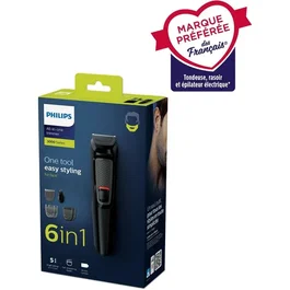 Philips Multigroom Series 3000 MG3710 Recortadora Inalámbrica Todo en Uno con 6 Herramientas