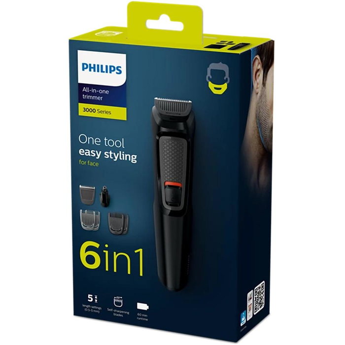 Philips Multigroom Series 3000 mg3710 Afeitadora Eléctrica con 6 Herramientas para Barba y Cuerpo