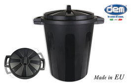 Dem Cubo Basura Con Tapa 70L Negro 56x45x60 cm (3 Unidades)