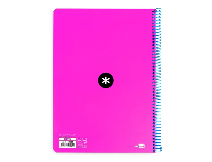 Antartik Cuaderno espiral A4 tapa dura 80 hojas cuadro 4mm rosa fluor Antartik Cuaderno espiral A4 tapa dura 80 hojas cuadro 4mm rosa fluor