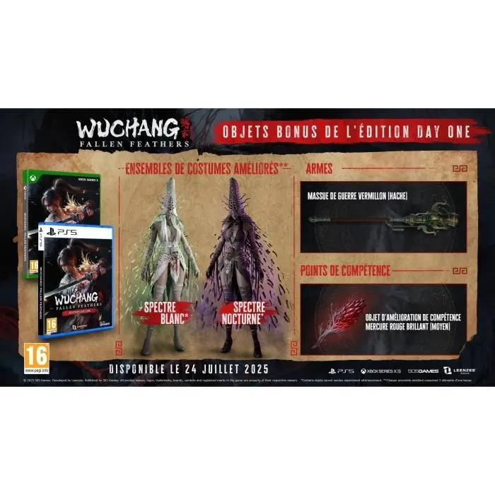 Just For Games WUCHANG: Fallen Feathers - Edición Día Uno - Juego de PS5