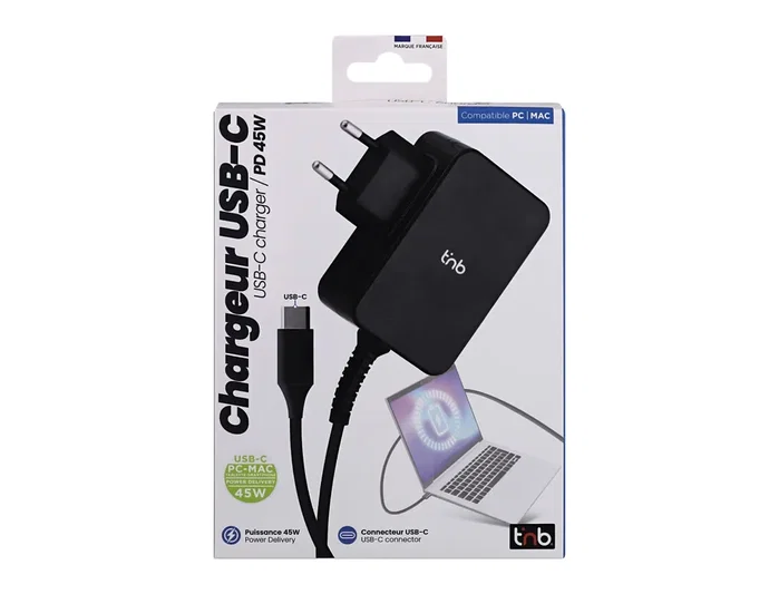 TNB Cargador Universal USB-C 45W Negro