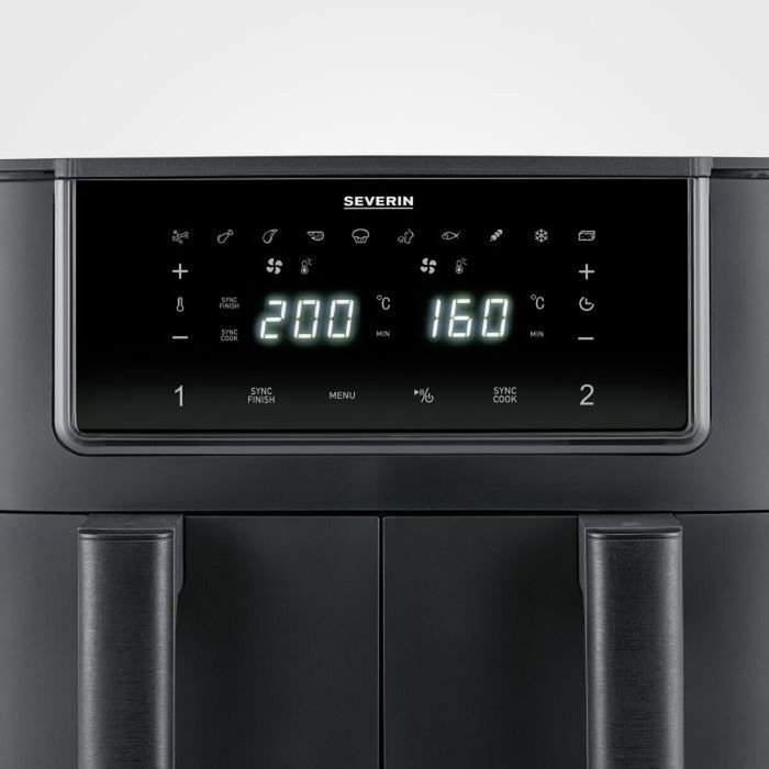 Severin FR2463 Freidora de aire 8L Doble tanque