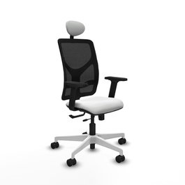 PIQUERAS Y CRESPO Silla de oficina Motilla con mecanismo Sincro/Traslack Blanca
