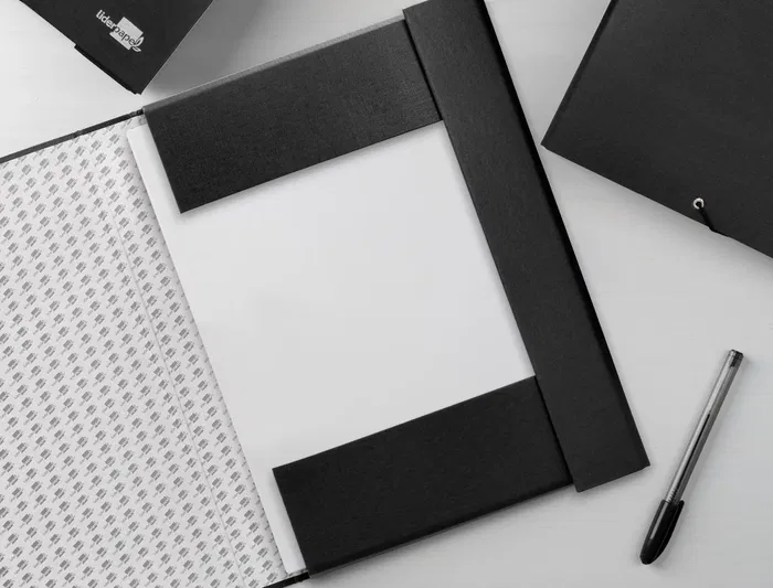 Liderpapel Carpeta proyectos folio lomo 50mm cartón forrado negra