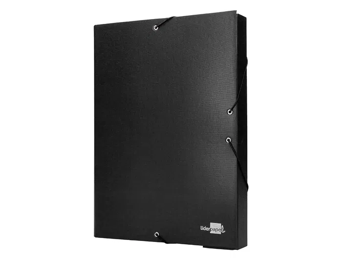Liderpapel Carpeta proyectos folio lomo 50mm cartón forrado negra