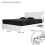 Hanah Home Somier Doble 180 - Shiny White para Colchón 180x200 cm Blanco Brillante