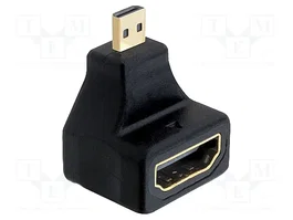 DeLOCK 65270 Adaptador micro HDMI-D Macho a HDMI-A Hembra Angulado con Ethernet