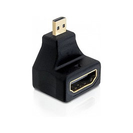 DeLOCK 65270 Adaptador Micro HDMI-D Macho a HDMI-A Hembra de 90 Grados