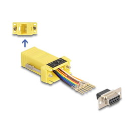 DeLOCK 67107 Kit de montaje VGA hembra a RJ-45 Amarillo