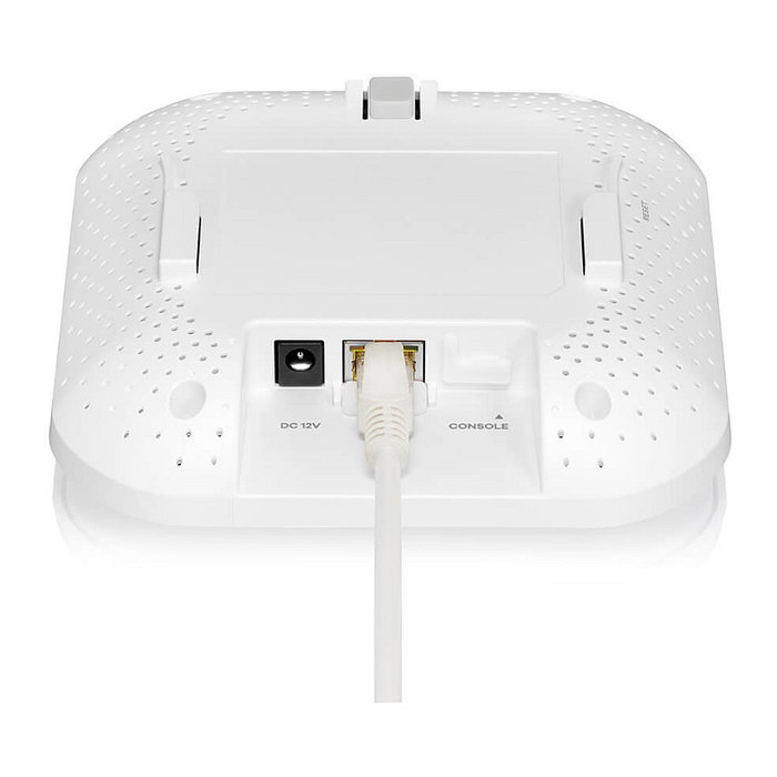 Zyxel NWA90AX PRO Punto de Acceso WiFi 6 AX3000 Dual Band 2.4/5 GHz 2400 Mbps para Techo, 802.11ax, PoE, MU-MIMO, WPA3, Blanco
