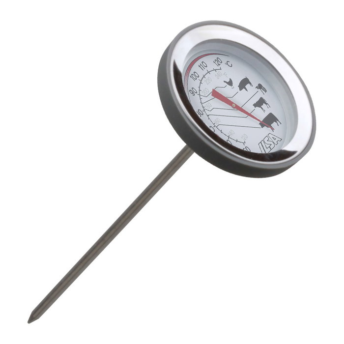1946 Termómetro para Carne Ø 5 cm x 13,5 cm Acero Inoxidable Sonda 10 cm Hasta 120°C