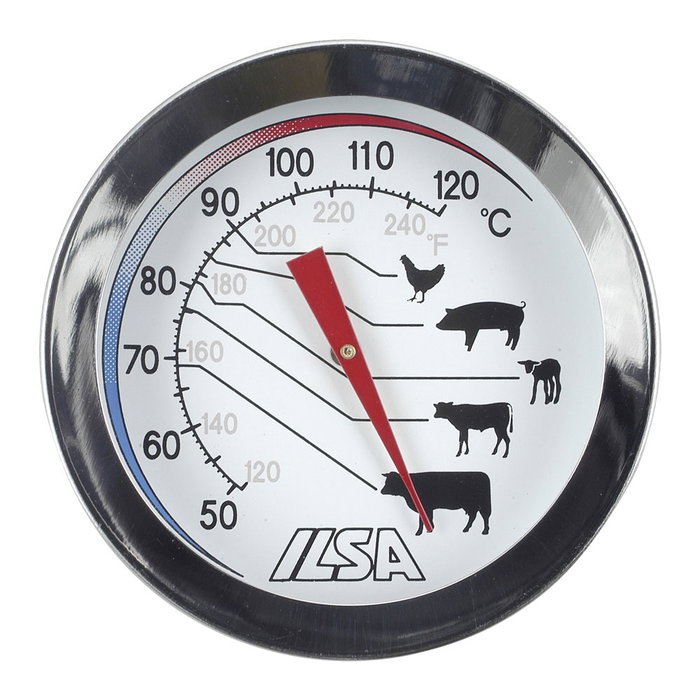 1946 Termómetro para Carne Ø 5 cm x 13,5 cm Acero Inoxidable Sonda 10 cm Hasta 120°C