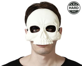 Máscara Calavera Blanca Polipropileno Adulto Halloween